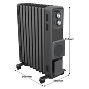 Dimplex Oil Free 2.4kW Column Heater w/ Thermostat and Turbo Fan in Black V240-ECR24FA