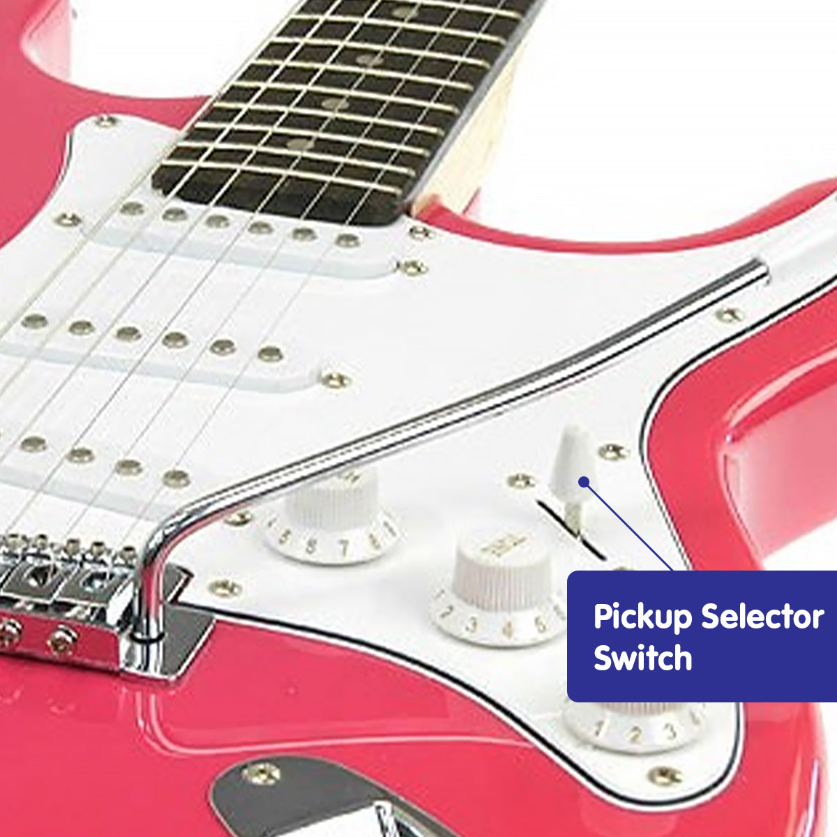 Karrera 39in Electric Guitar - Pink V240-EGP-5W-PK