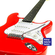 Karrera 39in Electric Guitar - Red V240-EGP-5W-RD