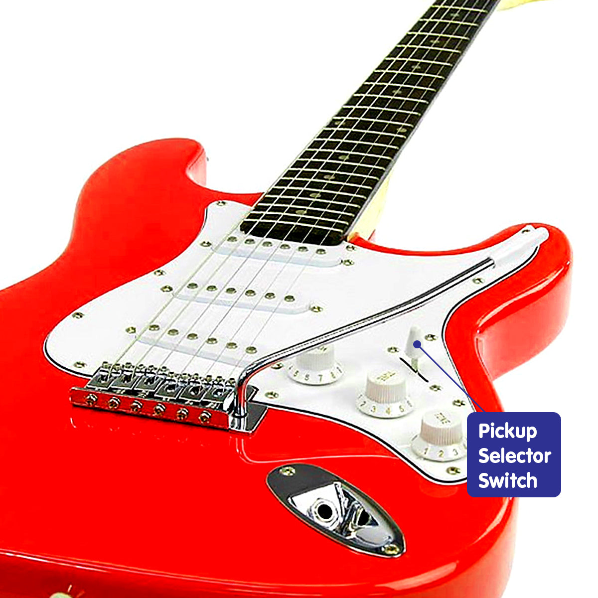 Karrera 39in Electric Guitar - Red V240-EGP-5W-RD