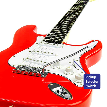 Karrera 39in Electric Guitar - Red V240-EGP-5W-RD