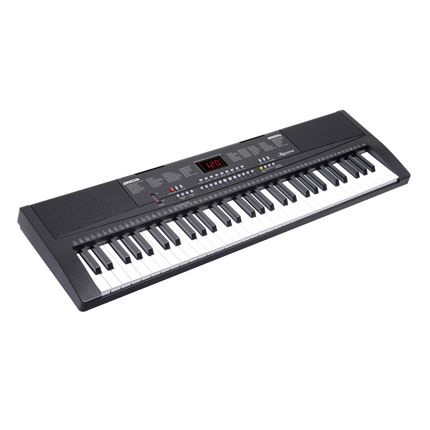 Karrera 61-Key Electronic Piano Keyboard 75cm with Stand - Black V240-EKB-61-K33-STD