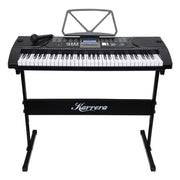 Karrera 61 Keys Electronic Keyboard Piano with Stand - Black V240-EKB-CHJ-61-BK
