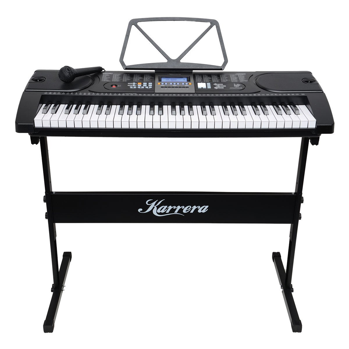 Karrera 61 Keys Electronic Keyboard Piano with Stand - Black V240-EKB-CHJ-61-BK