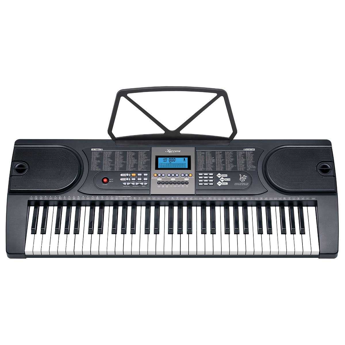 Karrera 61 Keys Electronic Keyboard Piano with Stand - Black V240-EKB-CHJ-61-BK