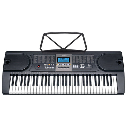Karrera 61 Keys Electronic Keyboard Piano with Stand - Black V240-EKB-CHJ-61-BK
