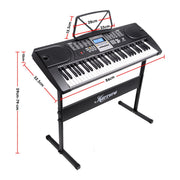 Karrera 61 Keys Electronic Keyboard Piano with Stand - Black V240-EKB-CHJ-61-BK