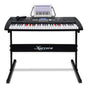 Karrera 61 Keys Electronic LED Keyboard Piano with Stand - Black V240-EKB-CHJ-61-BK-LED