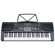 Karrera 61 Keys Electronic LED Keyboard Piano with Stand - Black V240-EKB-CHJ-61-BK-LED
