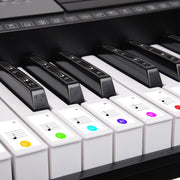 Karrera 61 Keys Electronic LED Keyboard Piano with Stand - Black V240-EKB-CHJ-61-BK-LED