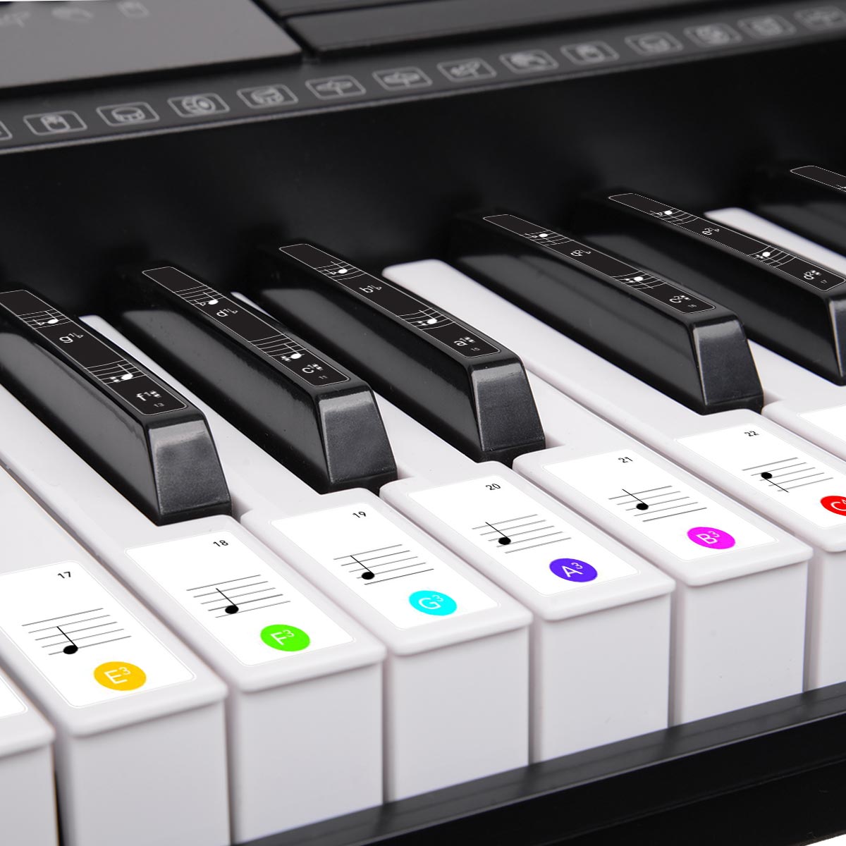 Karrera 61 Keys Electronic LED Keyboard Piano with Stand - Black V240-EKB-CHJ-61-BK-LED
