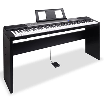 Karrera 88 Keys Electronic Keyboard Piano with Stand Black V240-EKB-CHJ-88-BK