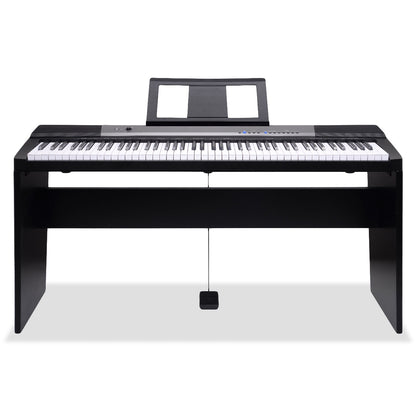 Karrera 88 Keys Electronic Keyboard Piano with Stand Black V240-EKB-CHJ-88-BK