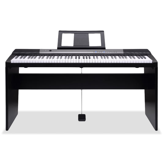 Karrera 88 Keys Electronic Keyboard Piano with Stand Black V240-EKB-CHJ-88-BK
