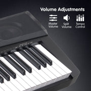 Karrera 88 Keys Electronic Keyboard Piano with Stand Black V240-EKB-CHJ-88-BK