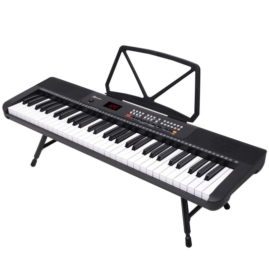 Karrera 61-Key Electronic Piano Keyboard with LED and Folding Stand in Black CHJ-SD1 V240-EKB-CHJ-SD1-BK