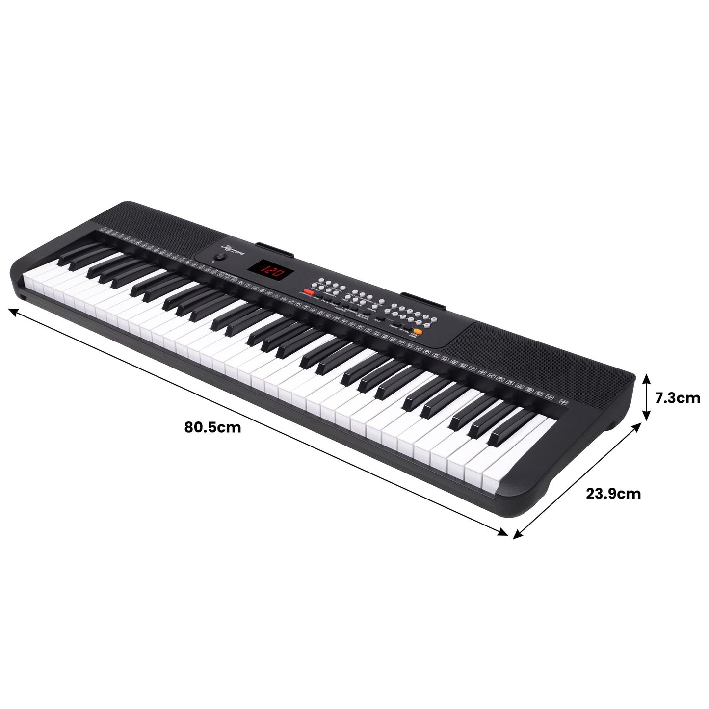 Karrera 61-Key Electronic Piano Keyboard with LED and Folding Stand in Black CHJ-SD1 V240-EKB-CHJ-SD1-BK