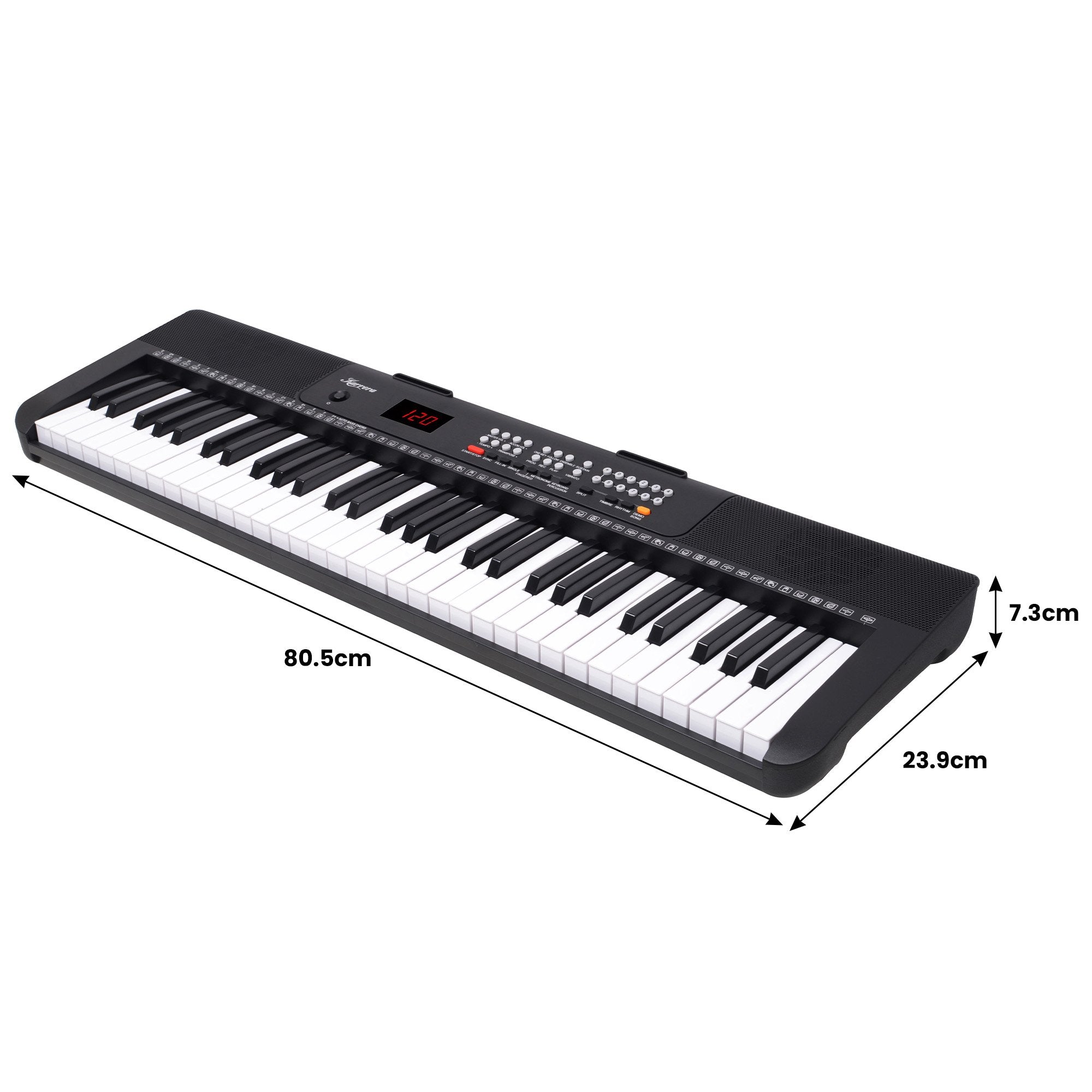 Karrera 61-Key Electronic Piano Keyboard with LED and Folding Stand in Black CHJ-SD1 V240-EKB-CHJ-SD1-BK