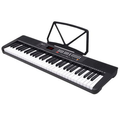 Karrera 61-Key Electronic Piano Keyboard with LED and Folding Stand in Black CHJ-SD1 V240-EKB-CHJ-SD1-BK