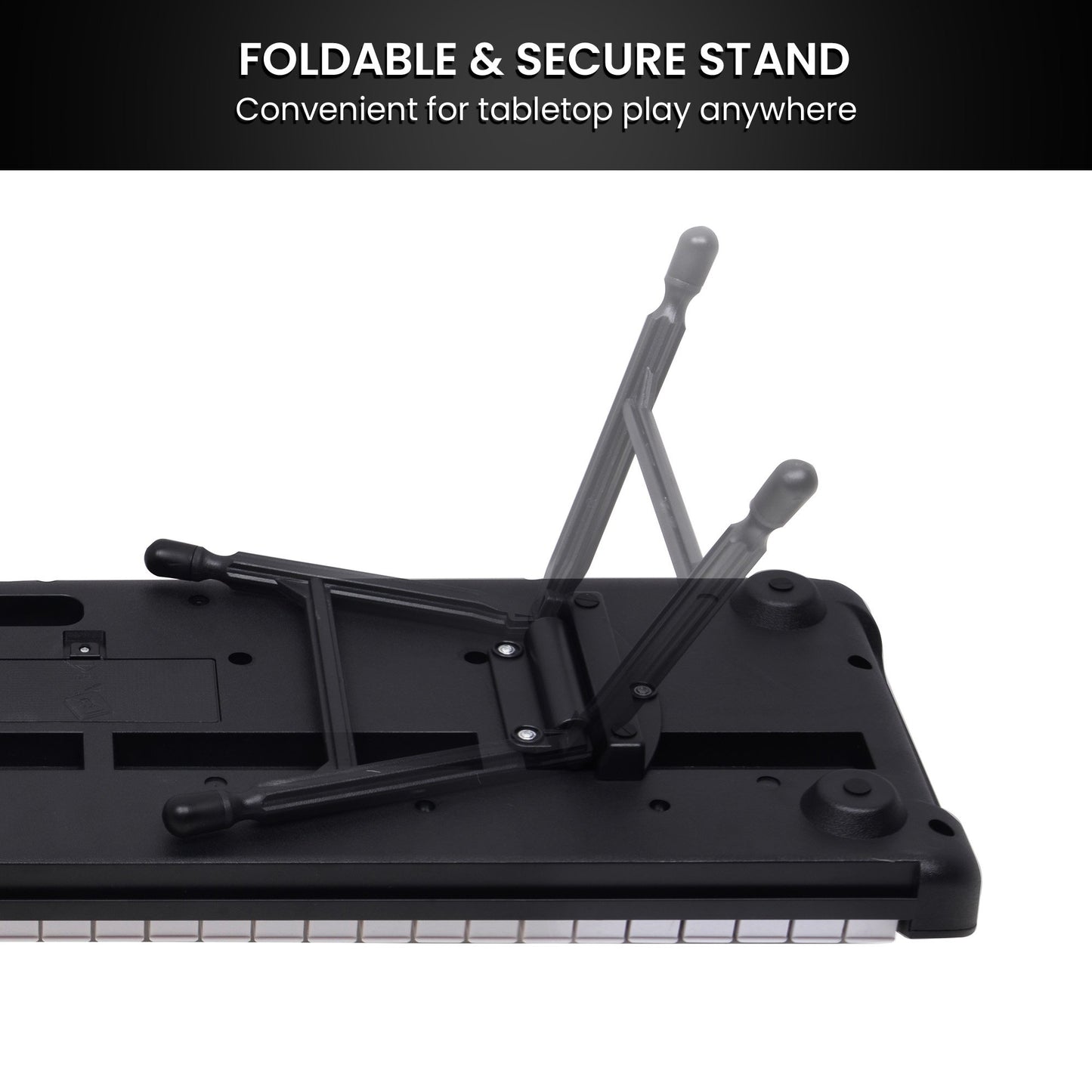Karrera 61-Key Electronic Piano Keyboard with LED and Folding Stand in Black CHJ-SD1 V240-EKB-CHJ-SD1-BK