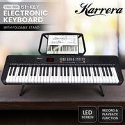 Karrera 61-Key Electronic Piano Keyboard with LED and Folding Stand in Black CHJ-SD1 V240-EKB-CHJ-SD1-BK
