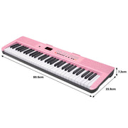 Karrera 61-Key Electronic Piano Keyboard with LED and Folding Stand in Pink CHJ-SD1 V240-EKB-CHJ-SD1-PK