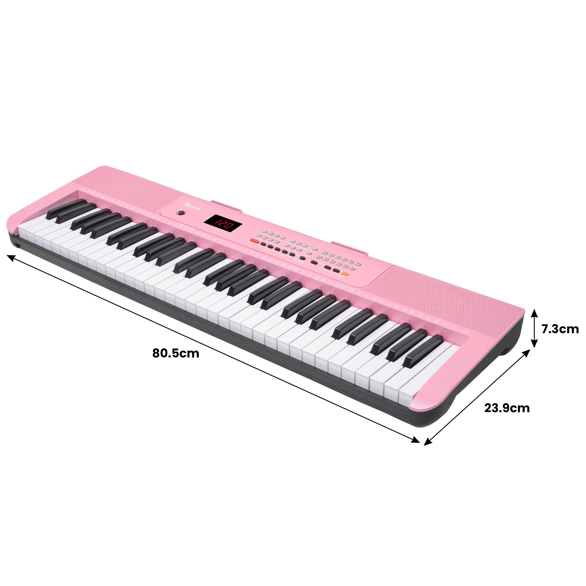 Karrera 61-Key Electronic Piano Keyboard with LED and Folding Stand in Pink CHJ-SD1 V240-EKB-CHJ-SD1-PK