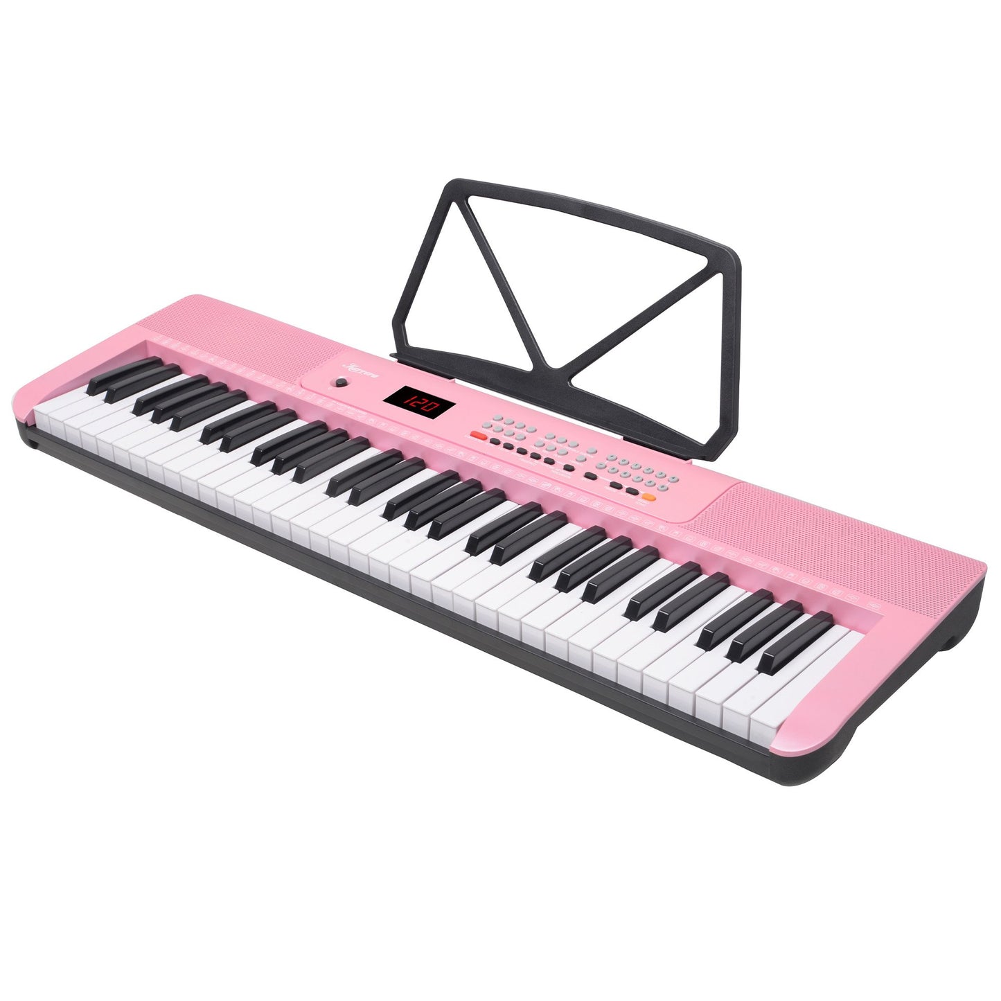 Karrera 61-Key Electronic Piano Keyboard with LED and Folding Stand in Pink CHJ-SD1 V240-EKB-CHJ-SD1-PK