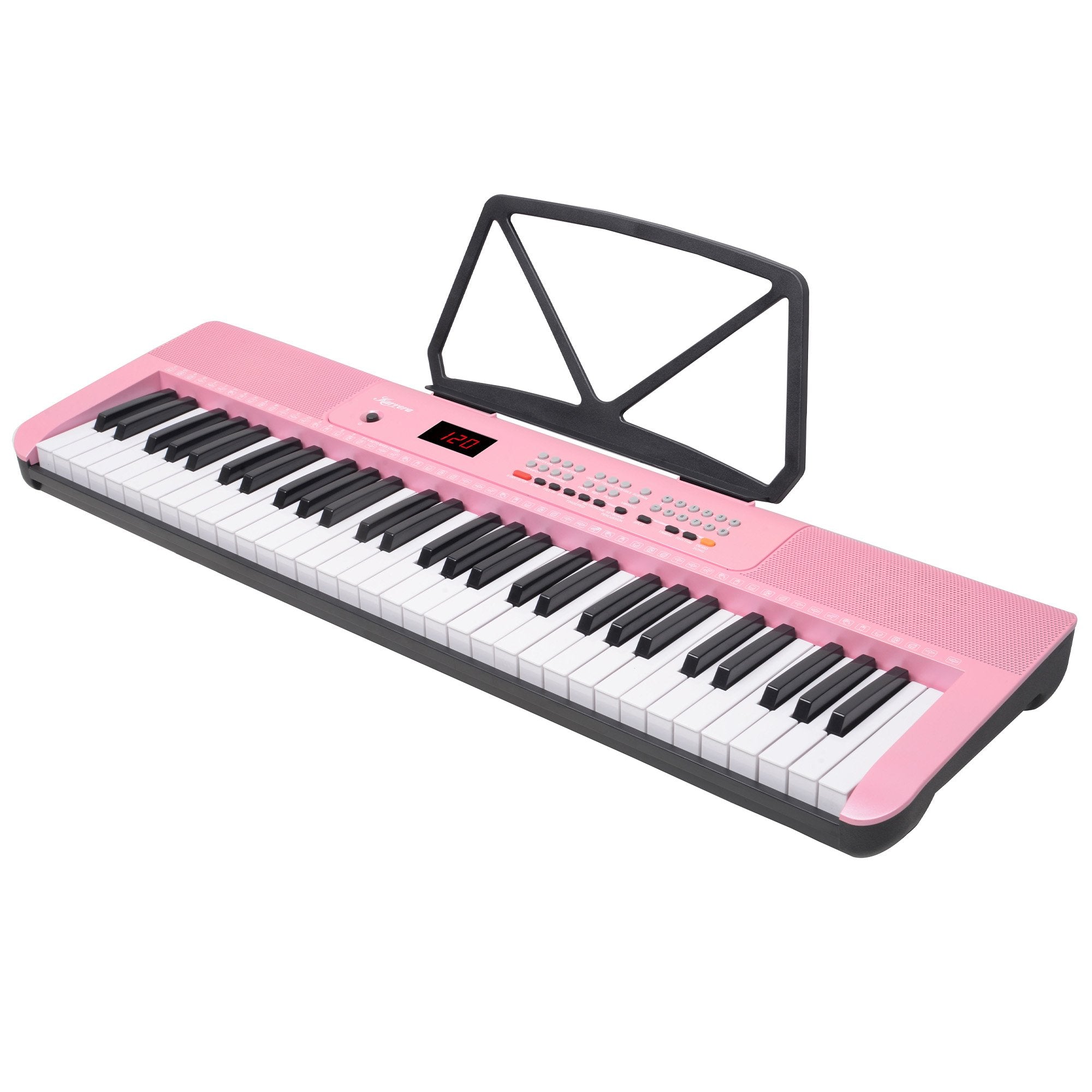 Karrera 61-Key Electronic Piano Keyboard with LED and Folding Stand in Pink CHJ-SD1 V240-EKB-CHJ-SD1-PK