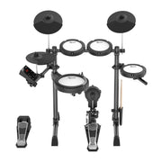 Karrera 18S Electronic Drum Kit Mesh Pads 8in Snare Bluetooth Sounds USB/MIDI Output Kick Pedals Drum Coach & V240-ELE-DRM-18S