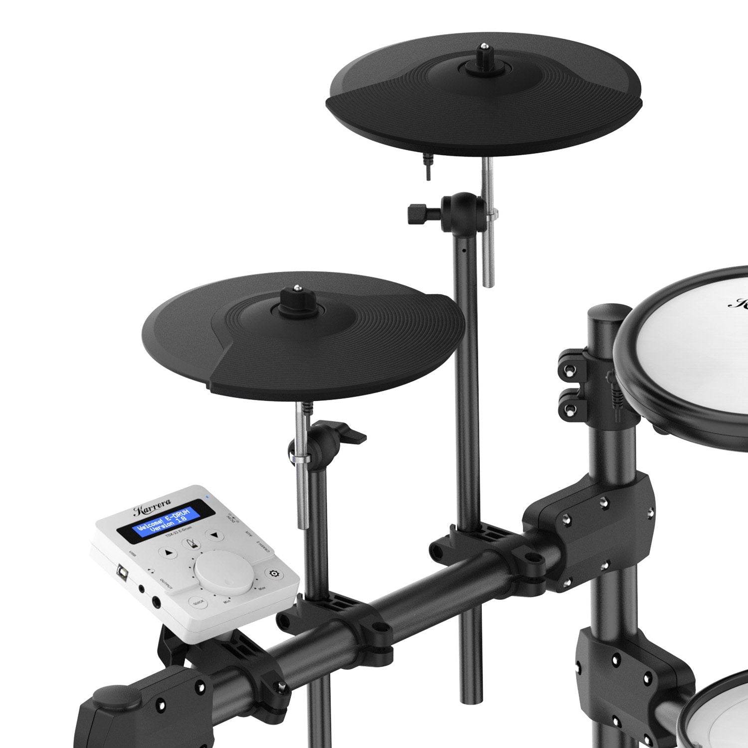 Karrera X23 Electronic Drum Kit with Sound Module, 3 Toms, Snare Quiet Mesh Drum Heads, Cymbals & Pedal V240-ELE-DRM-X23