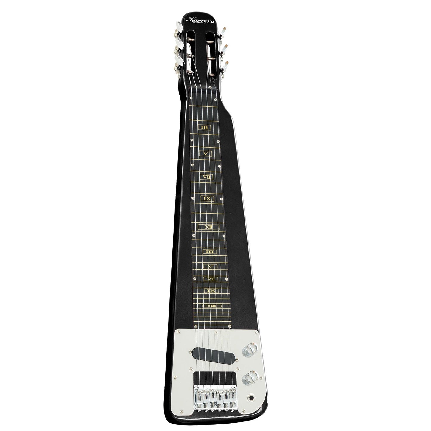 Karrera 29in 6-String Lap Steel Hawaiian Guitar - Black V240-ELE-LAP-6S-BK