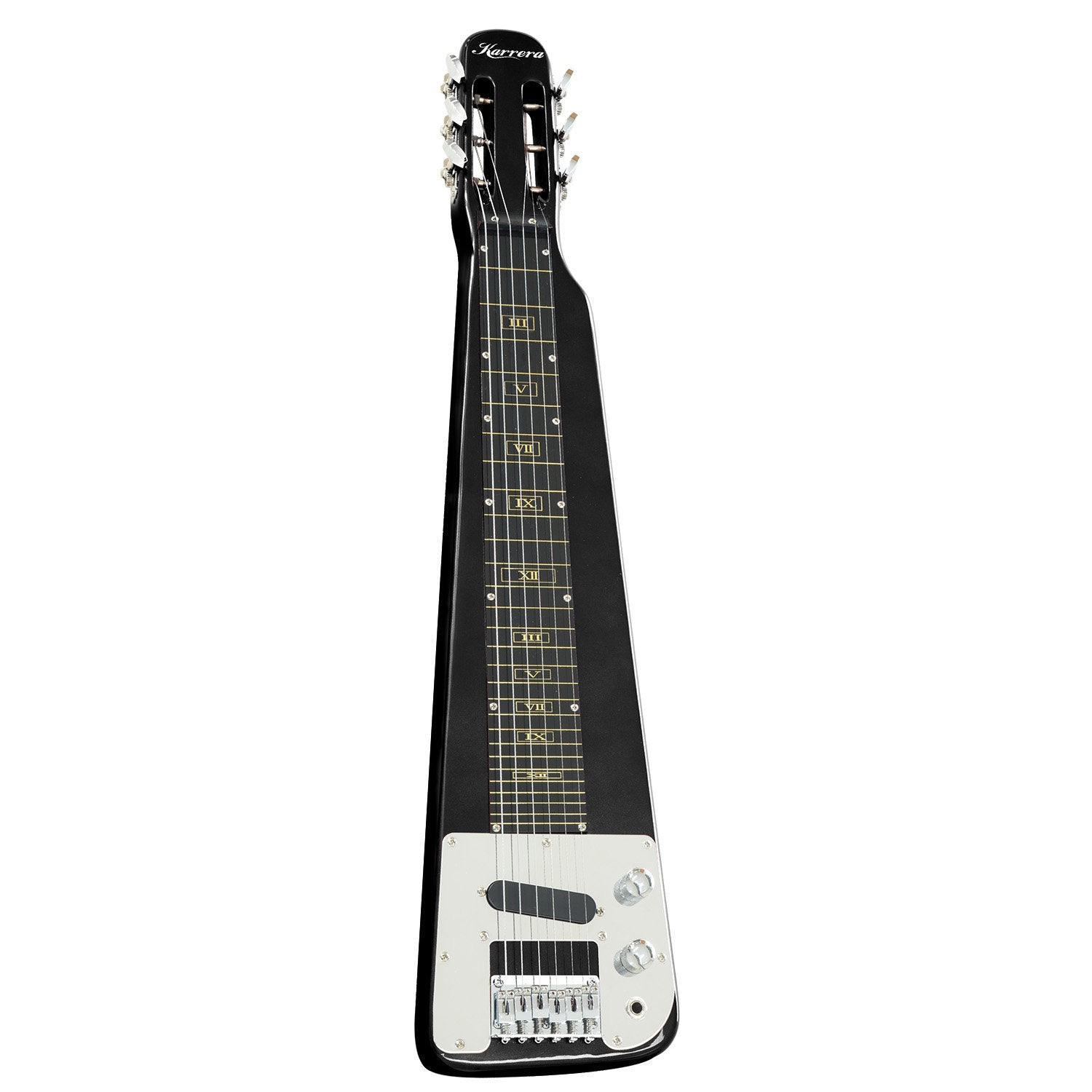 Karrera 29in 6-String Lap Steel Hawaiian Guitar - Black V240-ELE-LAP-6S-BK
