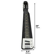Karrera 29in 6-String Lap Steel Hawaiian Guitar - Black V240-ELE-LAP-6S-BK