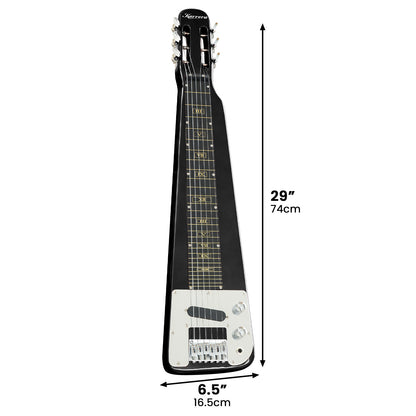 Karrera 29in 6-String Lap Steel Hawaiian Guitar - Black V240-ELE-LAP-6S-BK