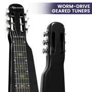 Karrera 29in 6-String Lap Steel Hawaiian Guitar - Black V240-ELE-LAP-6S-BK
