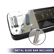 Karrera 29in 6-String Lap Steel Hawaiian Guitar - Black V240-ELE-LAP-6S-BK