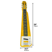 Karrera 29in 6-String Lap Steel Hawaiian Guitar - Metallic Gold V240-ELE-LAP-6S-OR