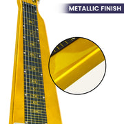 Karrera 29in 6-String Lap Steel Hawaiian Guitar - Metallic Gold V240-ELE-LAP-6S-OR