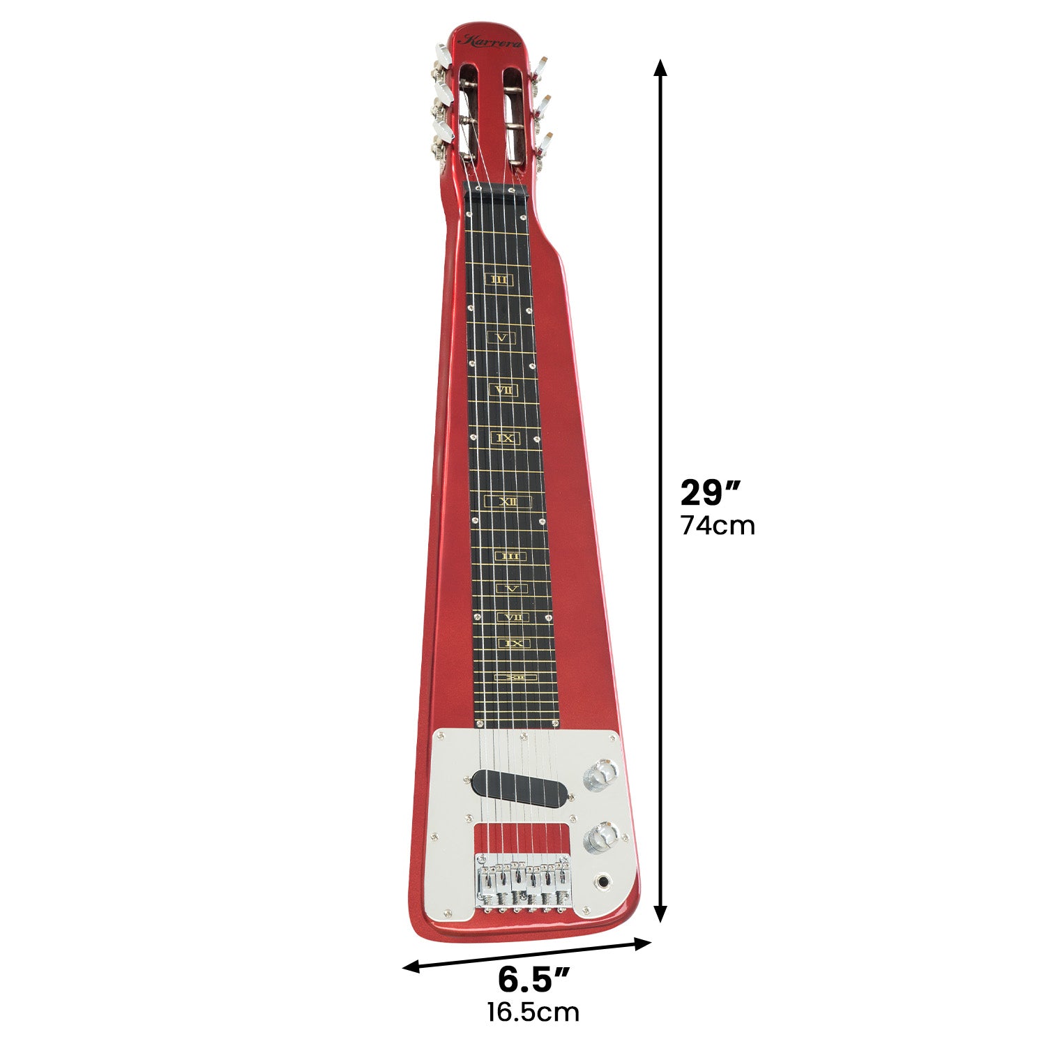 Karrera 6-String Steel Lap Guitar - Metallic Red V240-ELE-LAP-6S-RD