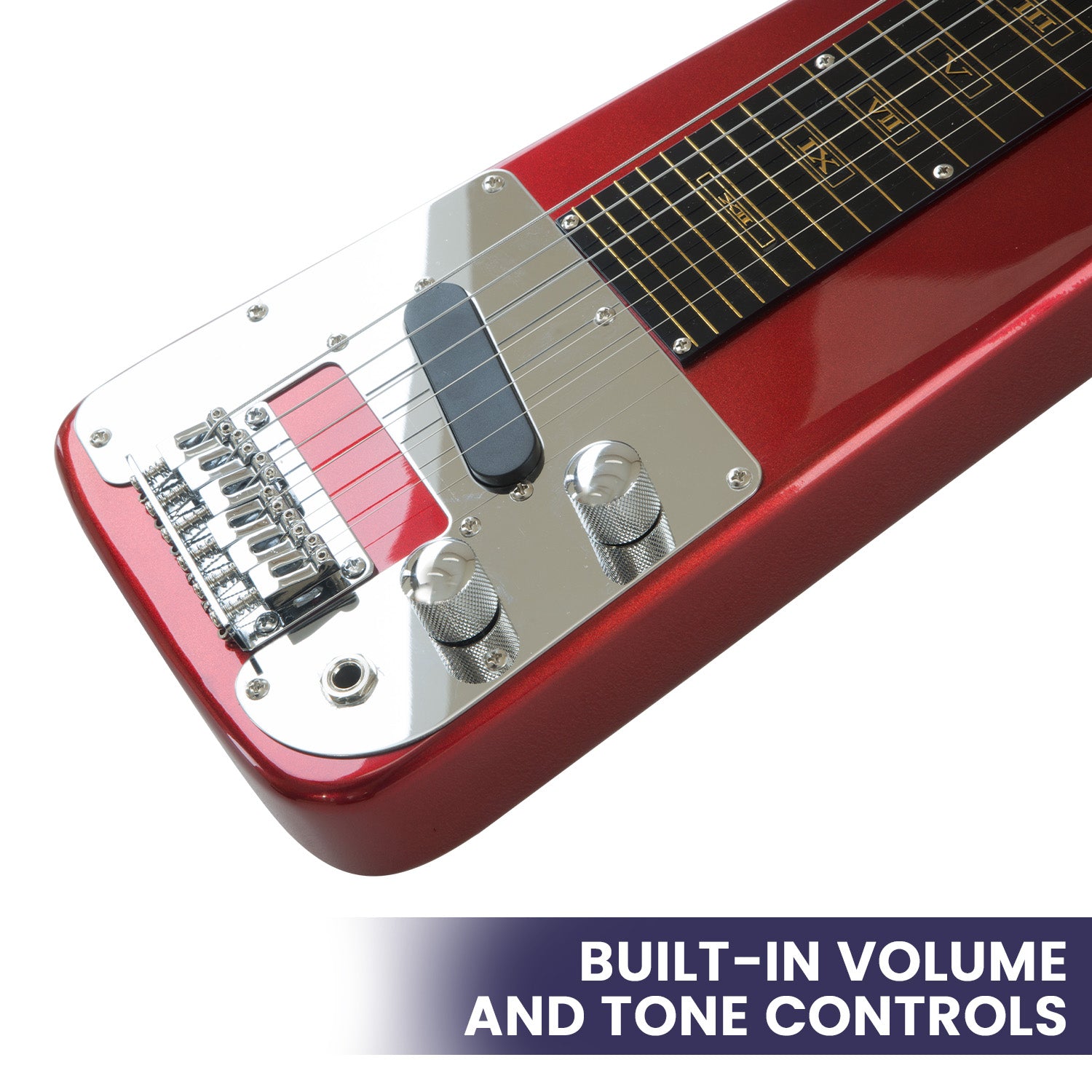 Karrera 6-String Steel Lap Guitar - Metallic Red V240-ELE-LAP-6S-RD