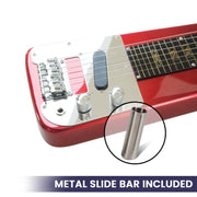 Karrera 6-String Steel Lap Guitar - Metallic Red V240-ELE-LAP-6S-RD
