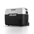 Kolner 40l Fridge Freezer Cooler 12/24/240v Camping Portable Esky Refrigerator With Trolley - Black V240-FDG-YGE-40L-TR
