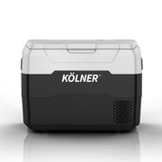 Kolner 40l Fridge Freezer Cooler 12/24/240v Camping Portable Esky Refrigerator With Trolley - Black V240-FDG-YGE-40L-TR