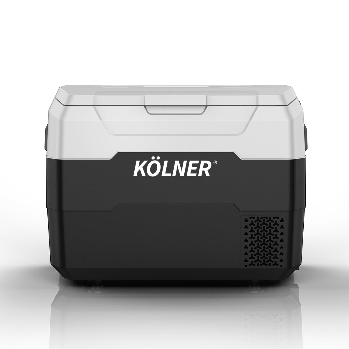 Kolner 40l Fridge Freezer Cooler 12/24/240v Camping Portable Esky Refrigerator With Trolley - Black V240-FDG-YGE-40L-TR