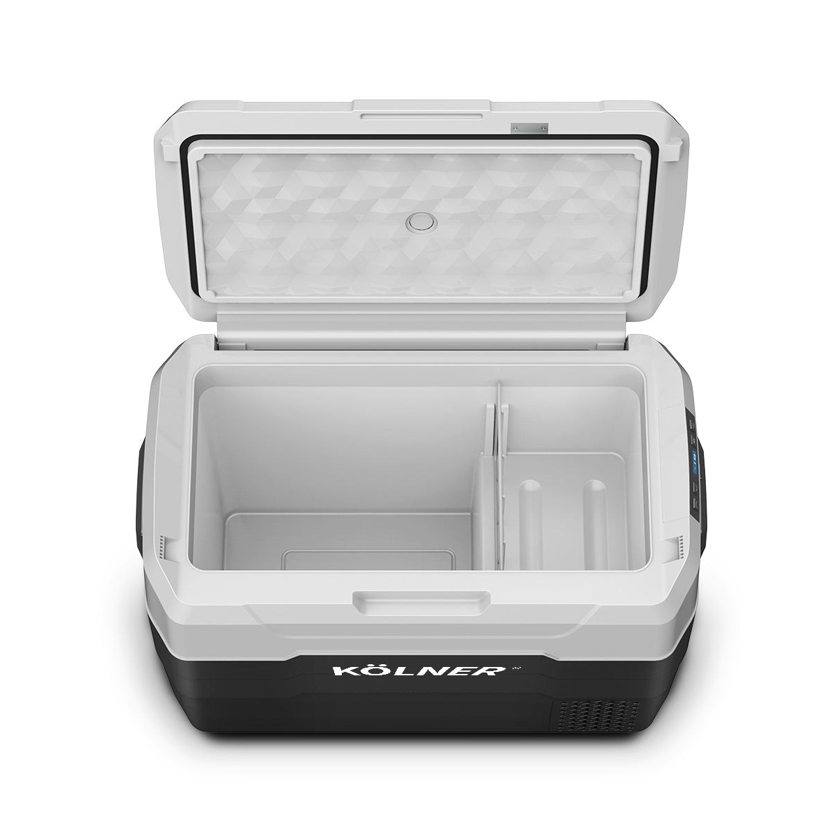Kolner 40l Fridge Freezer Cooler 12/24/240v Camping Portable Esky Refrigerator With Trolley - Black V240-FDG-YGE-40L-TR