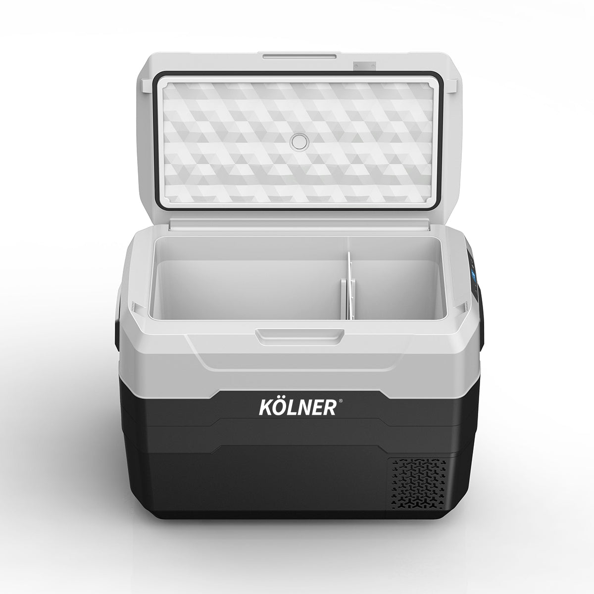 Kolner 40l Fridge Freezer Cooler 12/24/240v Camping Portable Esky Refrigerator With Trolley - Black V240-FDG-YGE-40L-TR