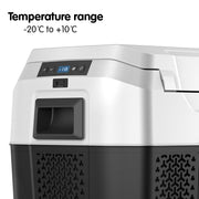 Kolner 40l Fridge Freezer Cooler 12/24/240v Camping Portable Esky Refrigerator With Trolley - Black V240-FDG-YGE-40L-TR