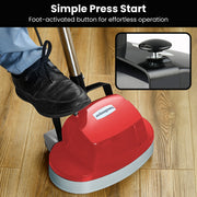 Klika Hauskeeper 5 in 1 Electric 240V Floor Polisher w/ 6M Power Cable Timber Hard Waxer Buffer Cleaner Red V240-FLOORWAX