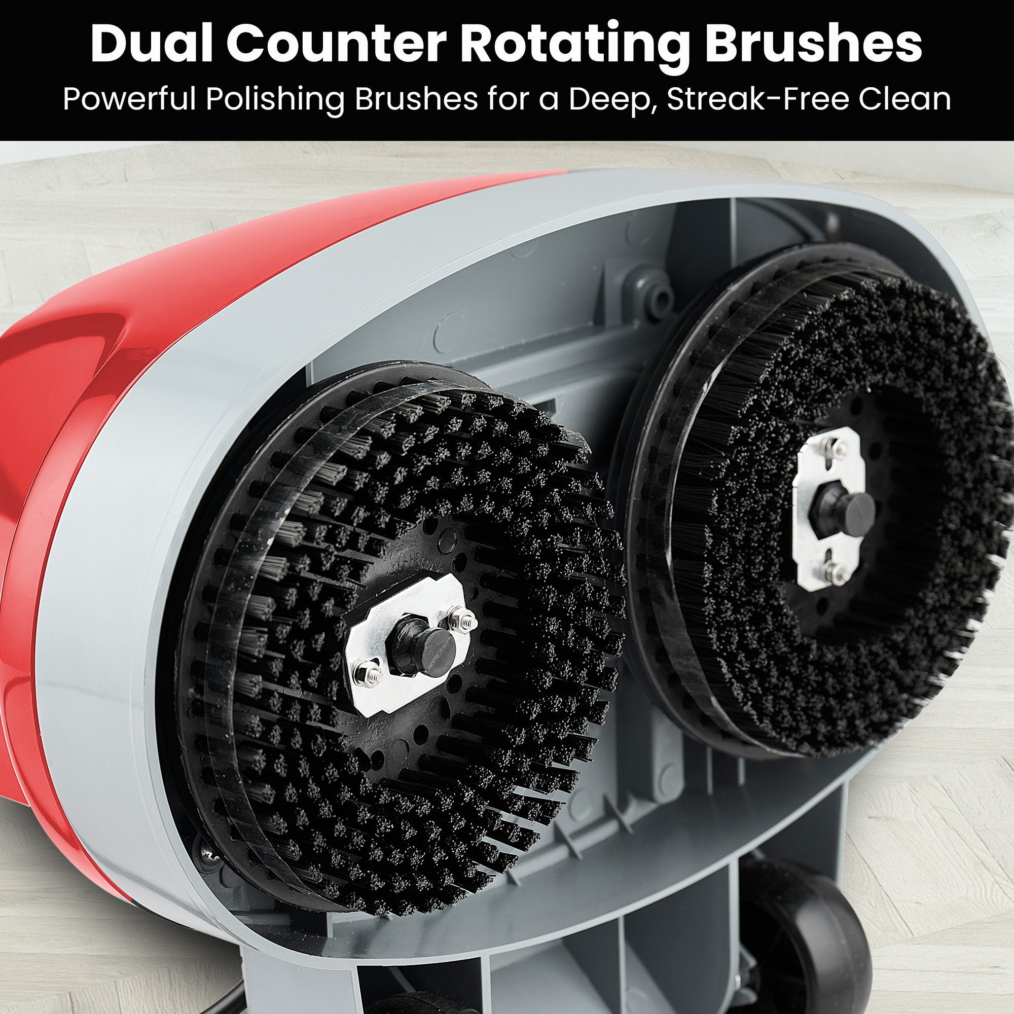 Klika Hauskeeper 5 in 1 Electric 240V Floor Polisher w/ 6M Power Cable Timber Hard Waxer Buffer Cleaner Red V240-FLOORWAX